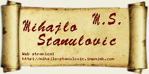 Mihajlo Stanulović vizit kartica